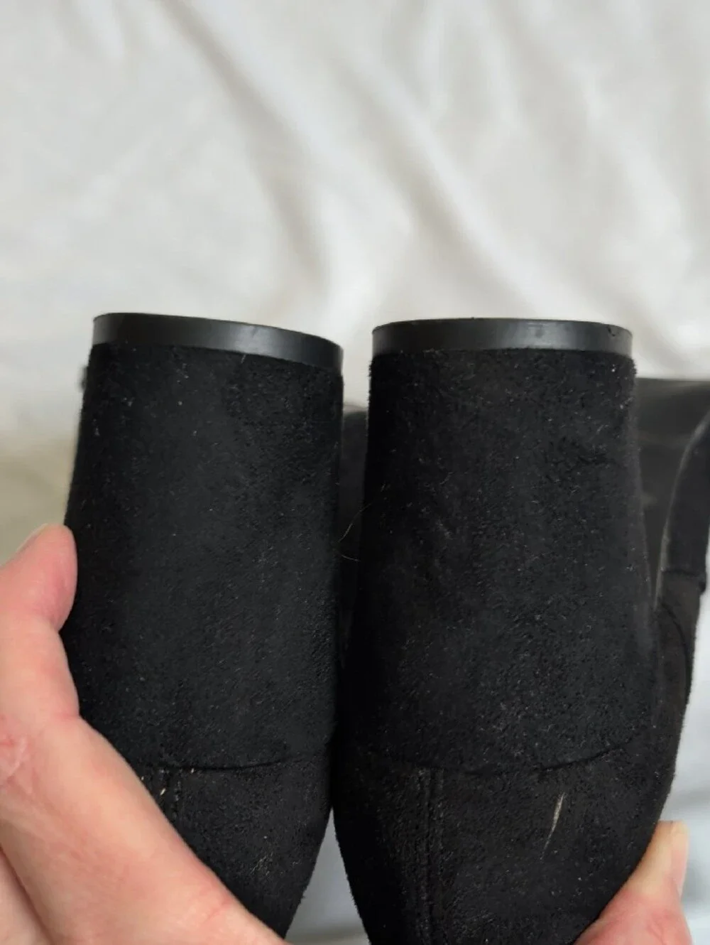 Marc Fisher Black Suede Over-the-Knee Block Heel Boots
